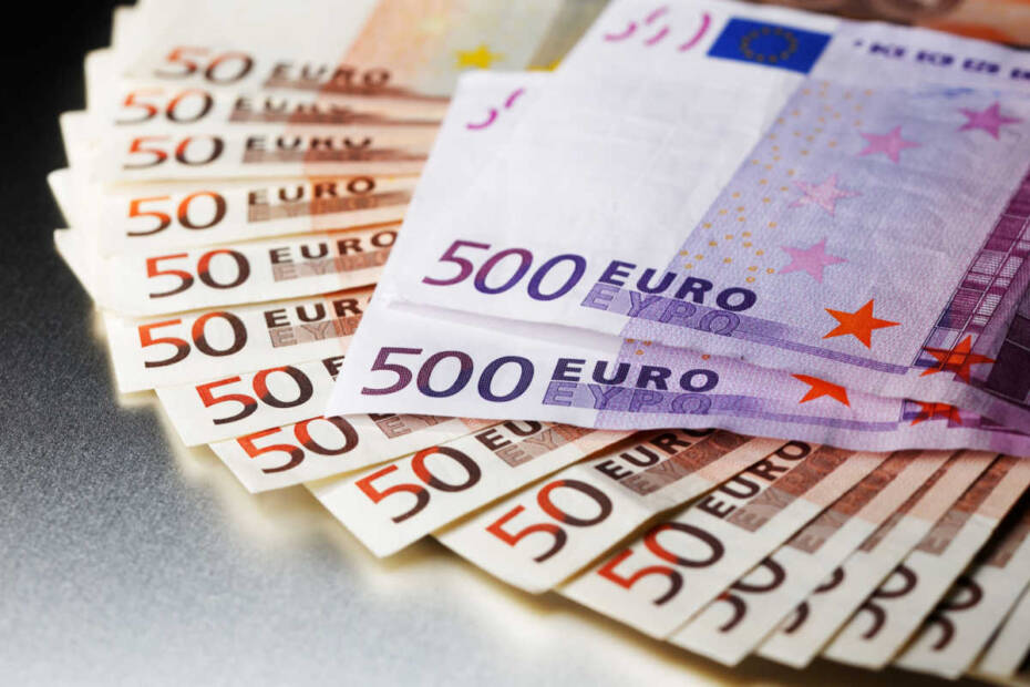 Geldscheine 500 und 50 Euro Inflationsprämie