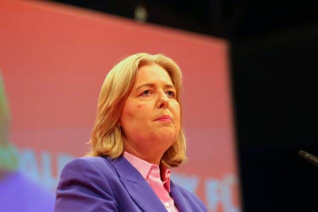 Bundesarbeitsministerin Bärbel Bas (SPD) beim Bundesparteitag der SPD