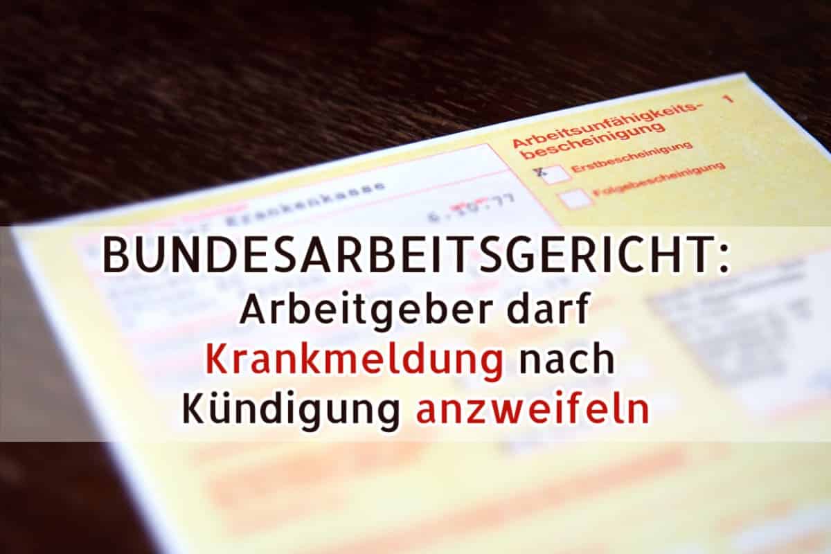 Krankschreibung gelber Schein