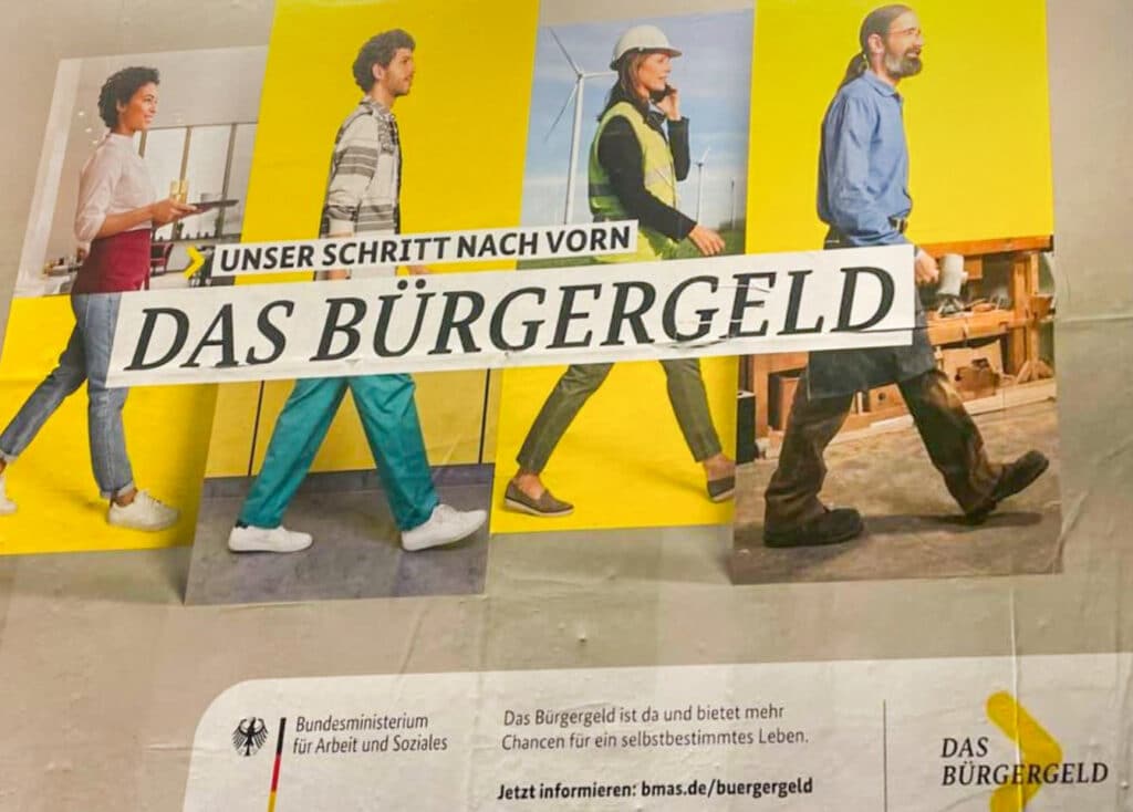 Werbeplakat des Bundesministeriums für Arbeit und Soziales zum Bürgergeld