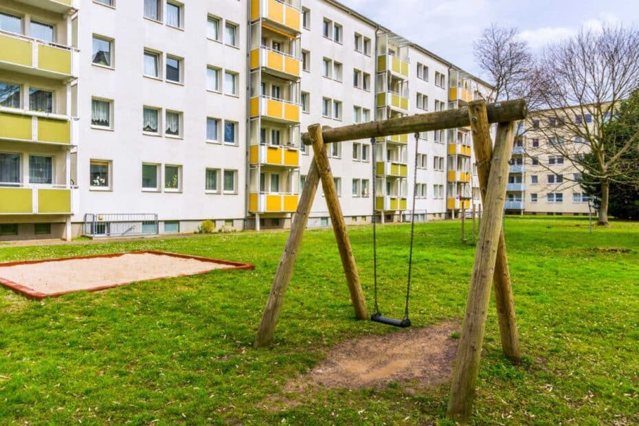 Wohnanlage mit Spielplatz mit Bürgergeld kaum möglich