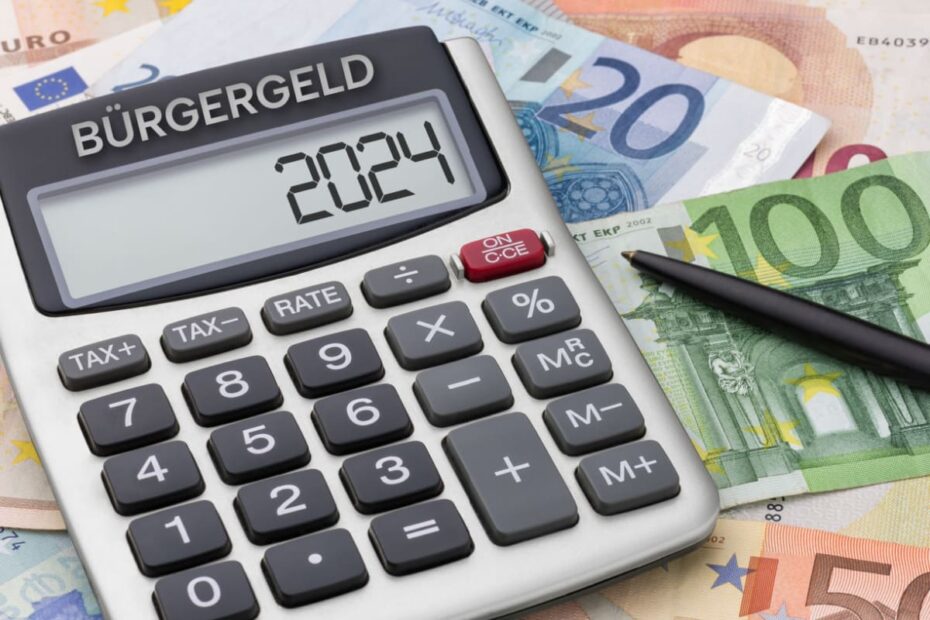Taschenrechner Bürgergeld 2024 Euro Scheine