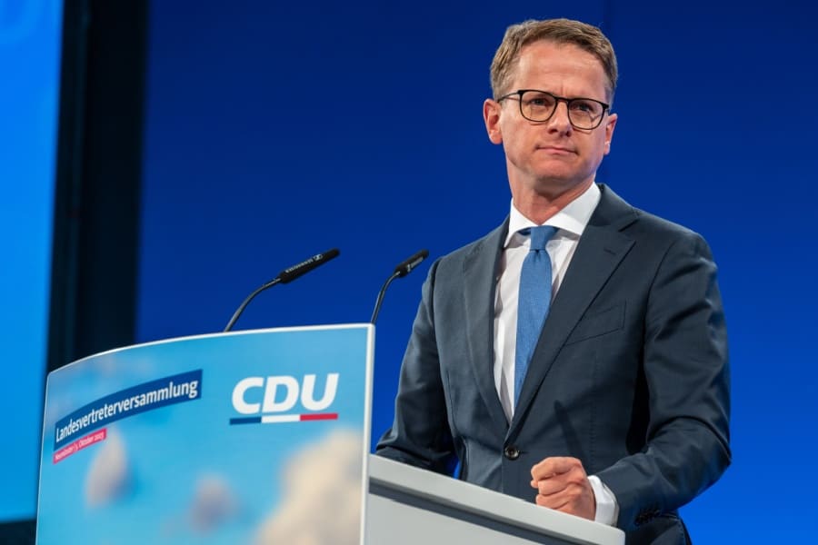CDU Generalsekretär Carsten Linnemann am Podium