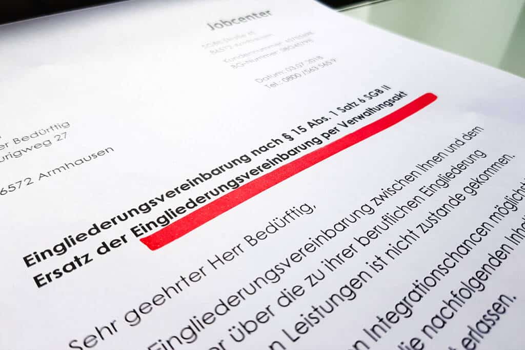 Muss Ich Eine Eingliederungsvereinbarung Vom Jobcenter Unterschreiben Eingliederungsvereinbarung mit Jobcenter - Bürgergeld