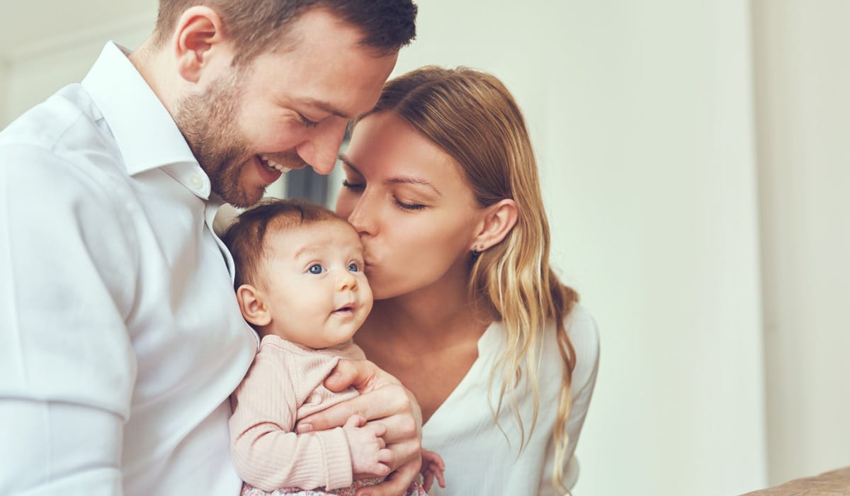 Familie mit Baby