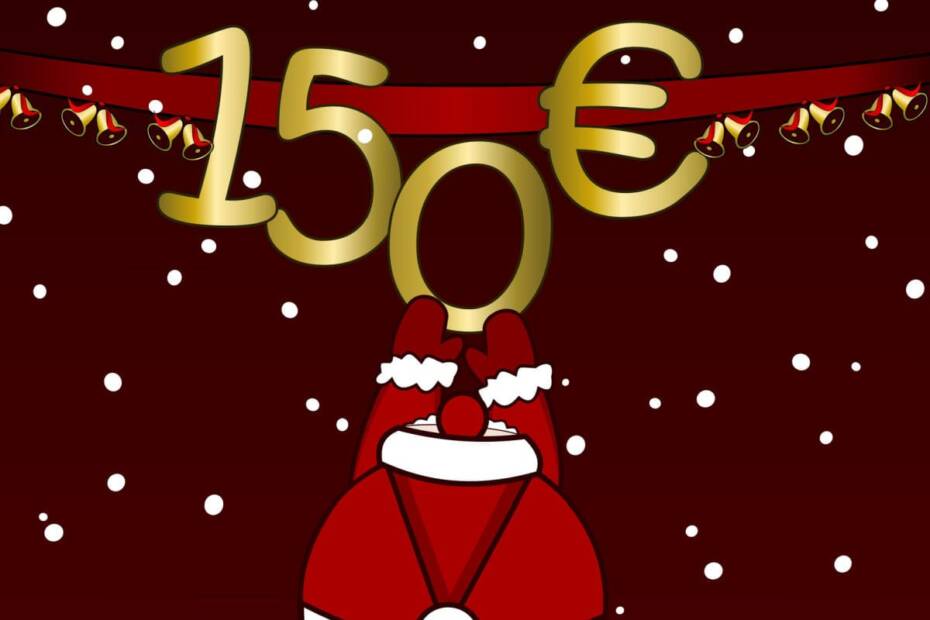 Illustration 150 Euro weihnachtlich geschmückt