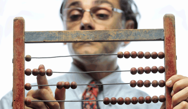Mann mit Abacus