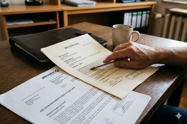 Mietvertrag neben Bürgergeld-Ablehnungsbescheid wegen der Wohnkosten