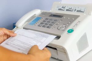 Faxgerät mit Bürgergeld Antrag