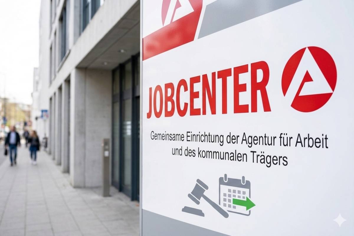 Jobcenter-Eingang, Symbolbild