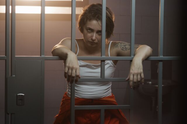 Jugendliche in Arrestzelle
