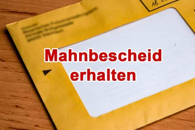 Gelber Umschlag vom Amtsgericht
