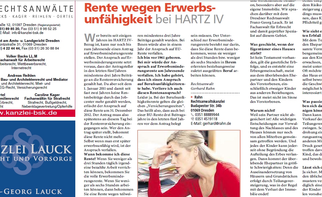 Erwerbsminderungsrente bleibt erhalten