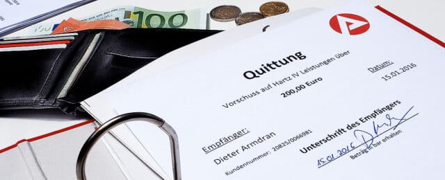 Quittung für Bürgergeld Vorschuss