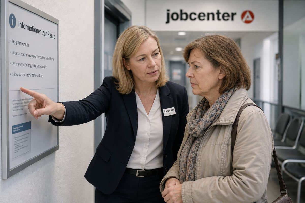 Jobcenter Mitarbeiterin weist Leistungsempfängerin auf vorrangige Rente hin
